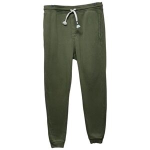 Sol Angeles Wave Jogger Sweatpants Sz M Green Drawstring Pockets Casual